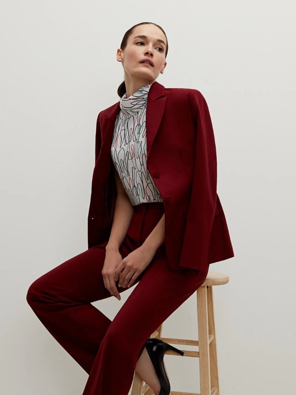 MM LaFleur The Horton Flare Pant - Washable Wool Twill - Picture 3 of 11